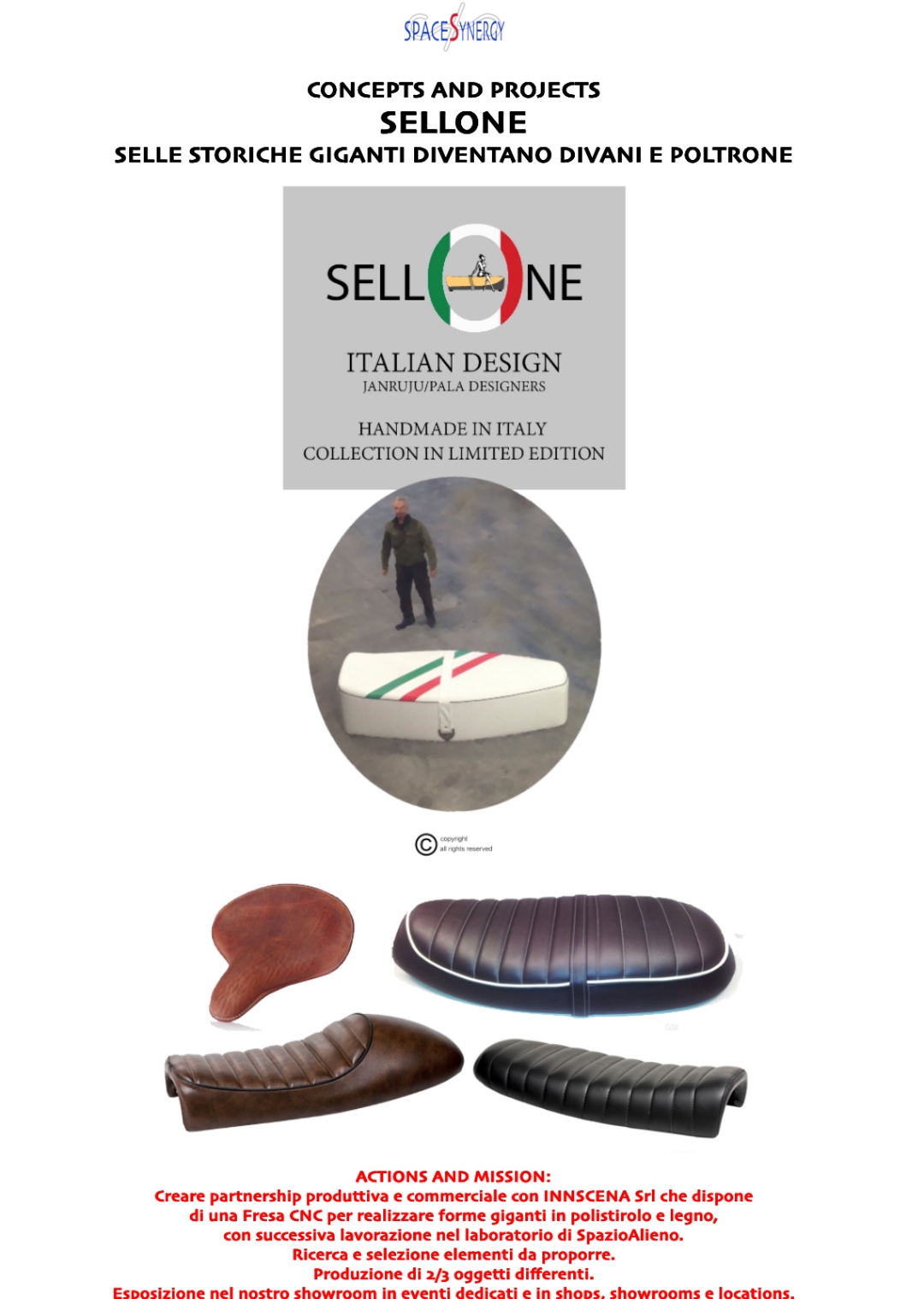 Sellone — Italian Design, JanRuju/Pala Designers, Handmade in Italy, historic saddles become sofas